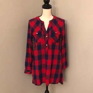 Gap Red Plaid Tunic